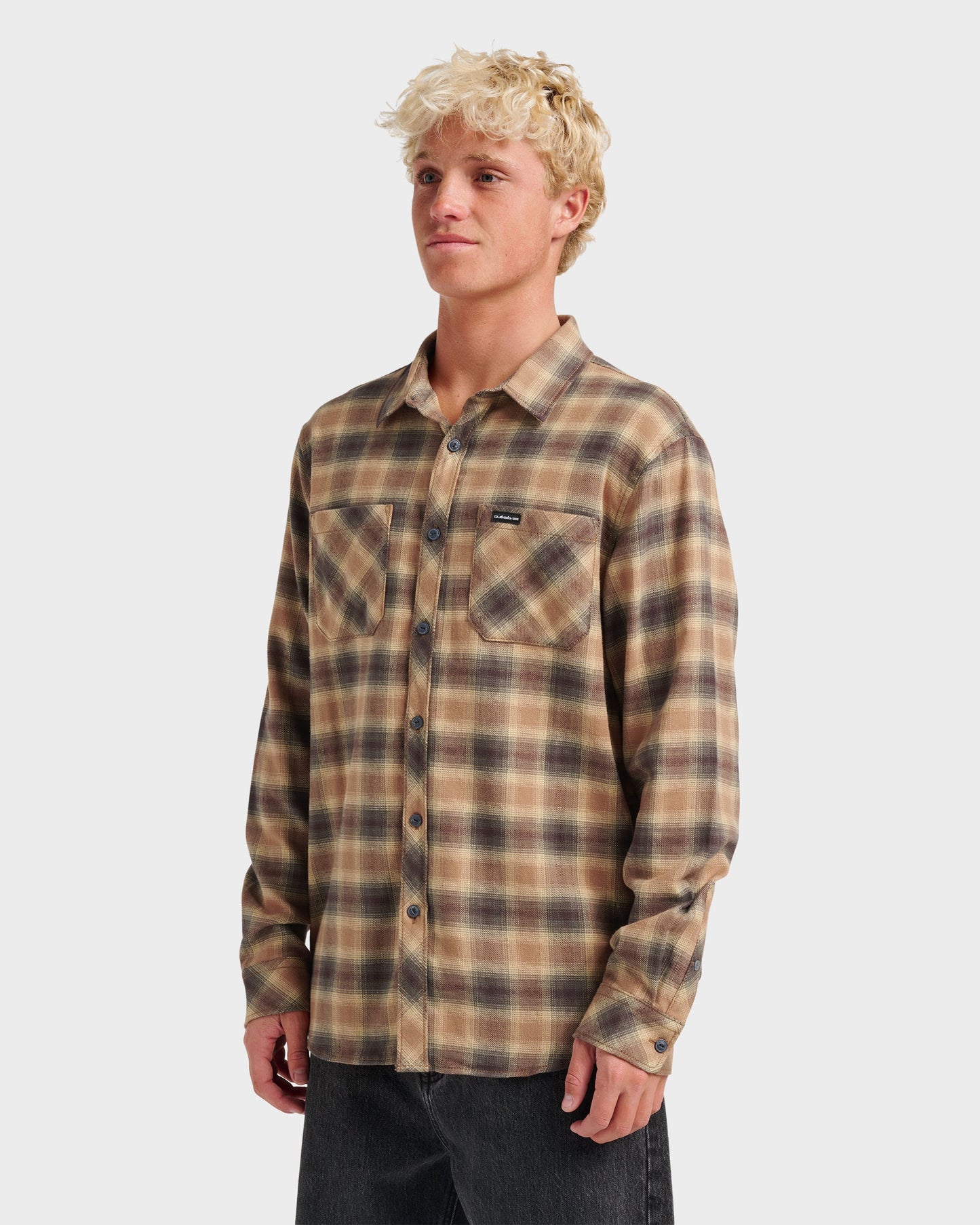 Quick Silver Terrace Stretch Flannel Shirt - Almond