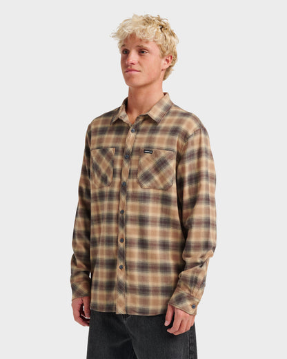 Quick Silver Terrace Stretch Flannel Shirt - Almond