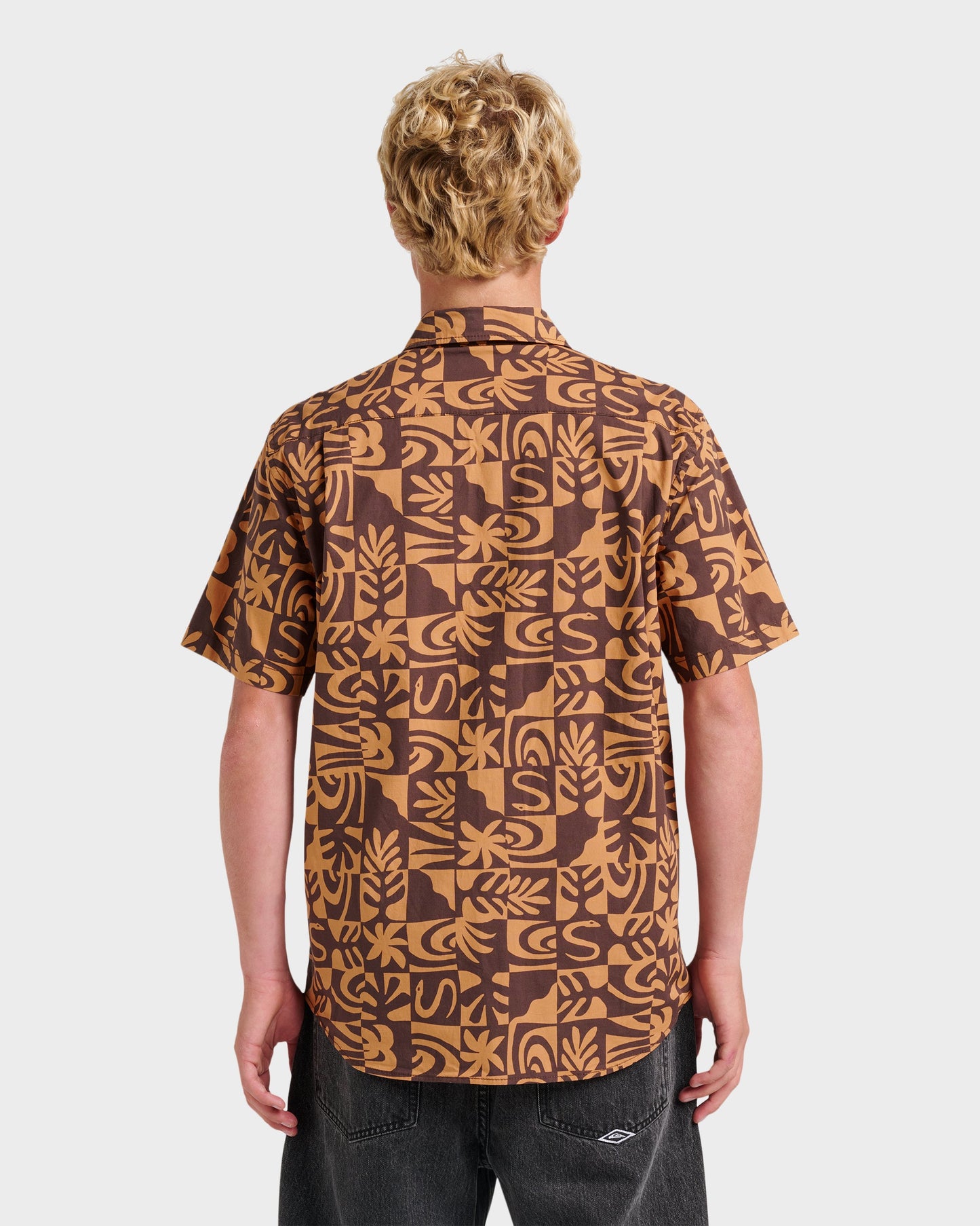 Quick Silver Terra Classic Stretch Short Sleeve Shirt - Chocolate