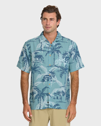 Quick Silver Waterman Off The Grid Shirt - Aqua