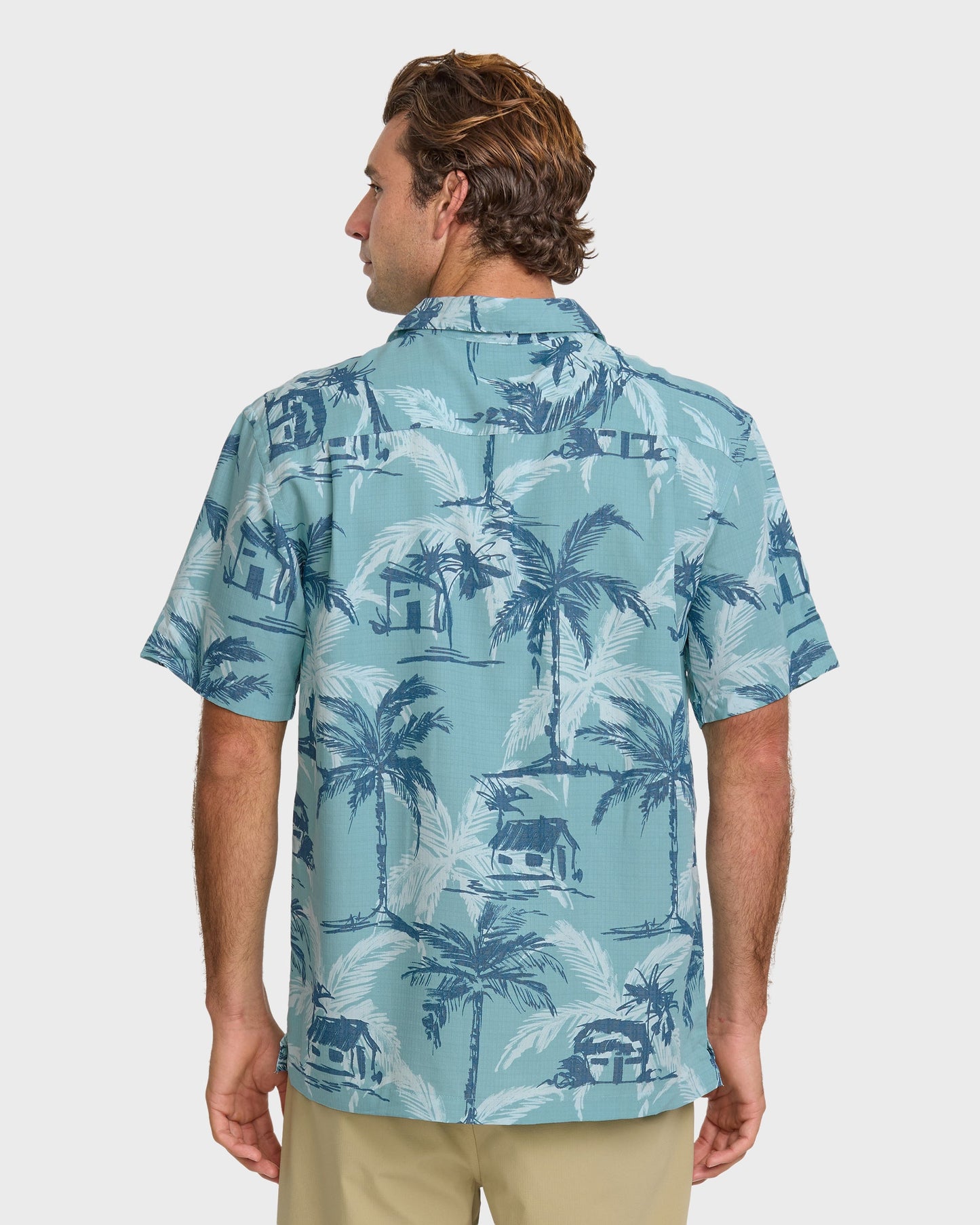 Quick Silver Waterman Off The Grid Shirt - Aqua