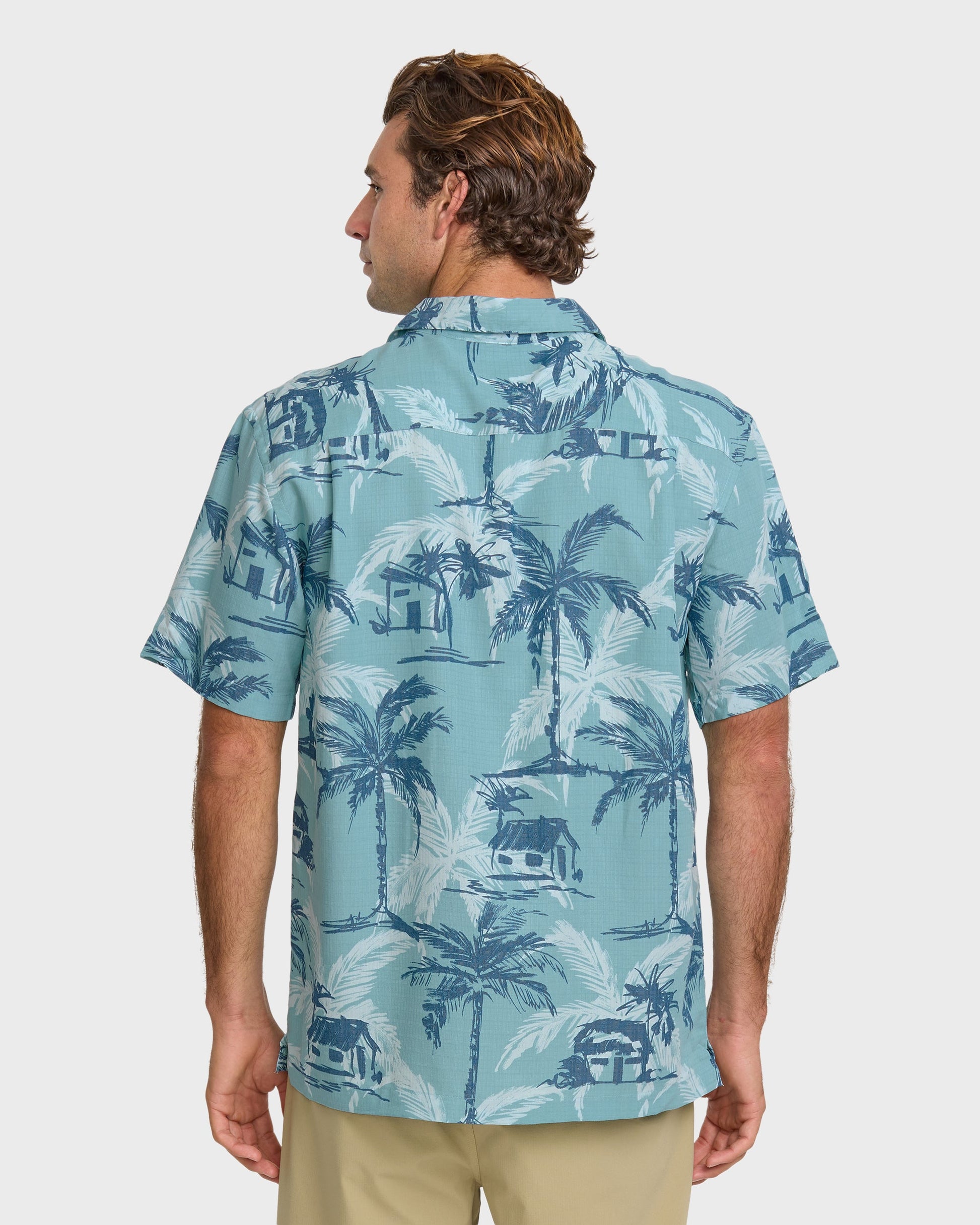 Quick Silver Waterman Off The Grid Shirt - Aqua
