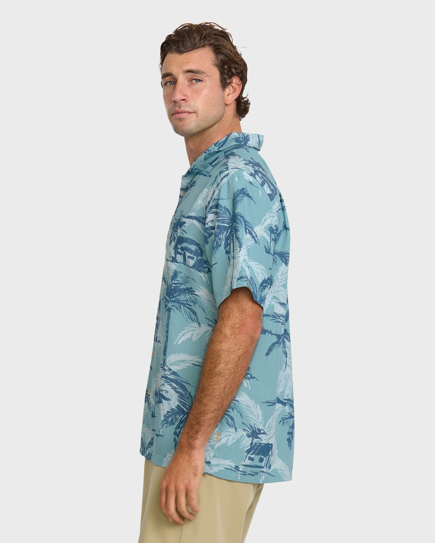 Quick Silver Waterman Off The Grid Shirt - Aqua