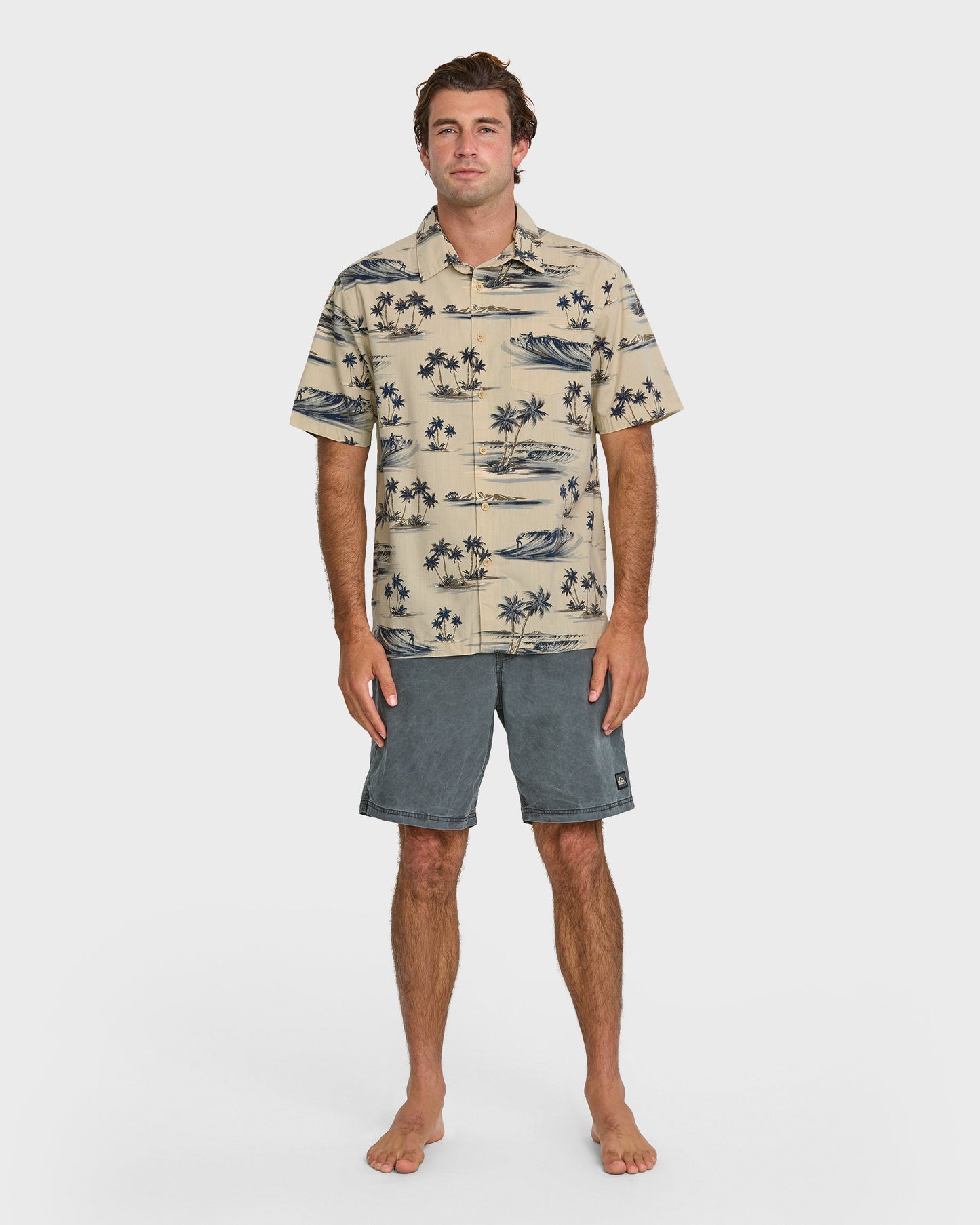 Quick Silver Waterman Day Dreamin' Shirt - Pelican