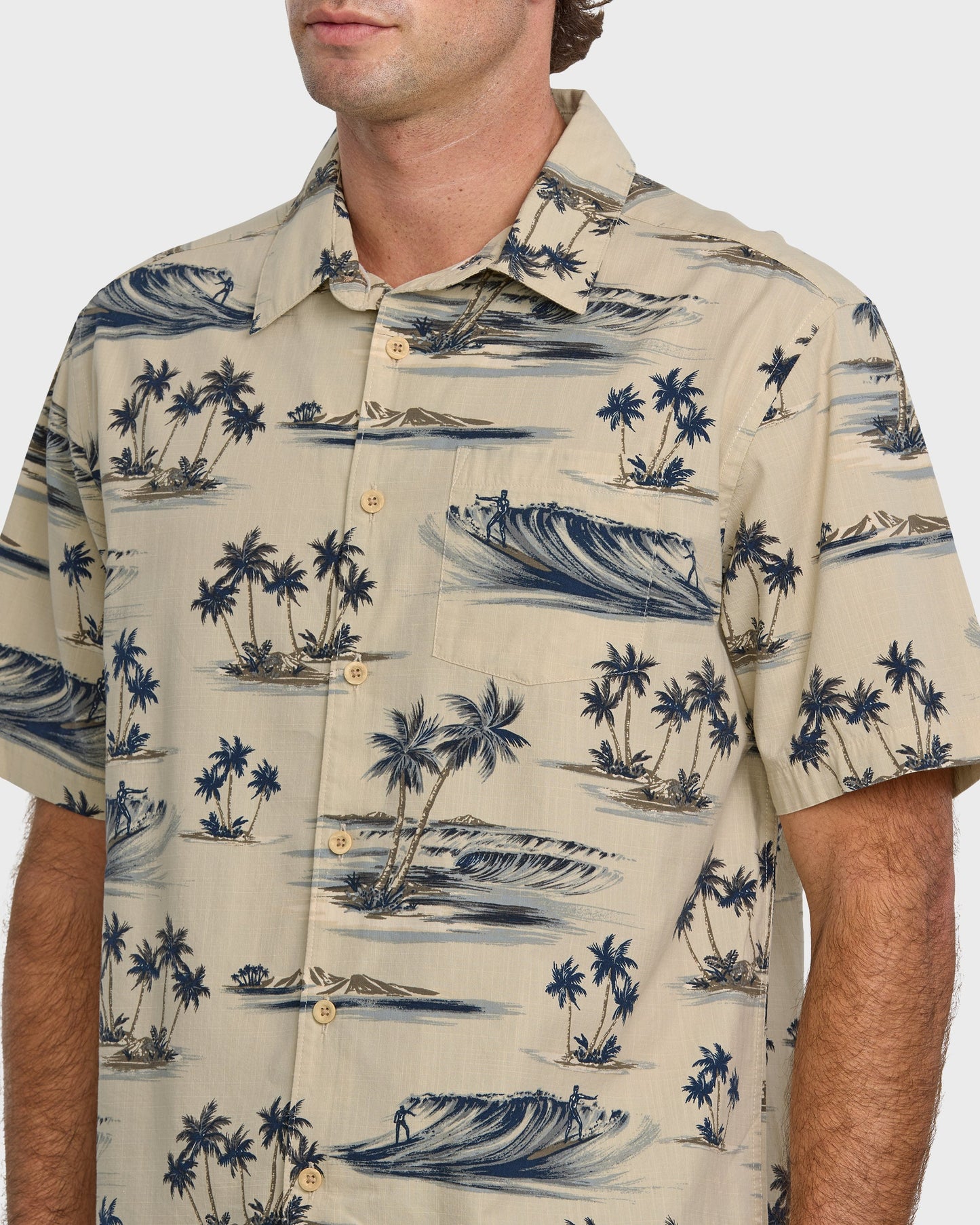 Quick Silver Waterman Day Dreamin' Shirt - Pelican