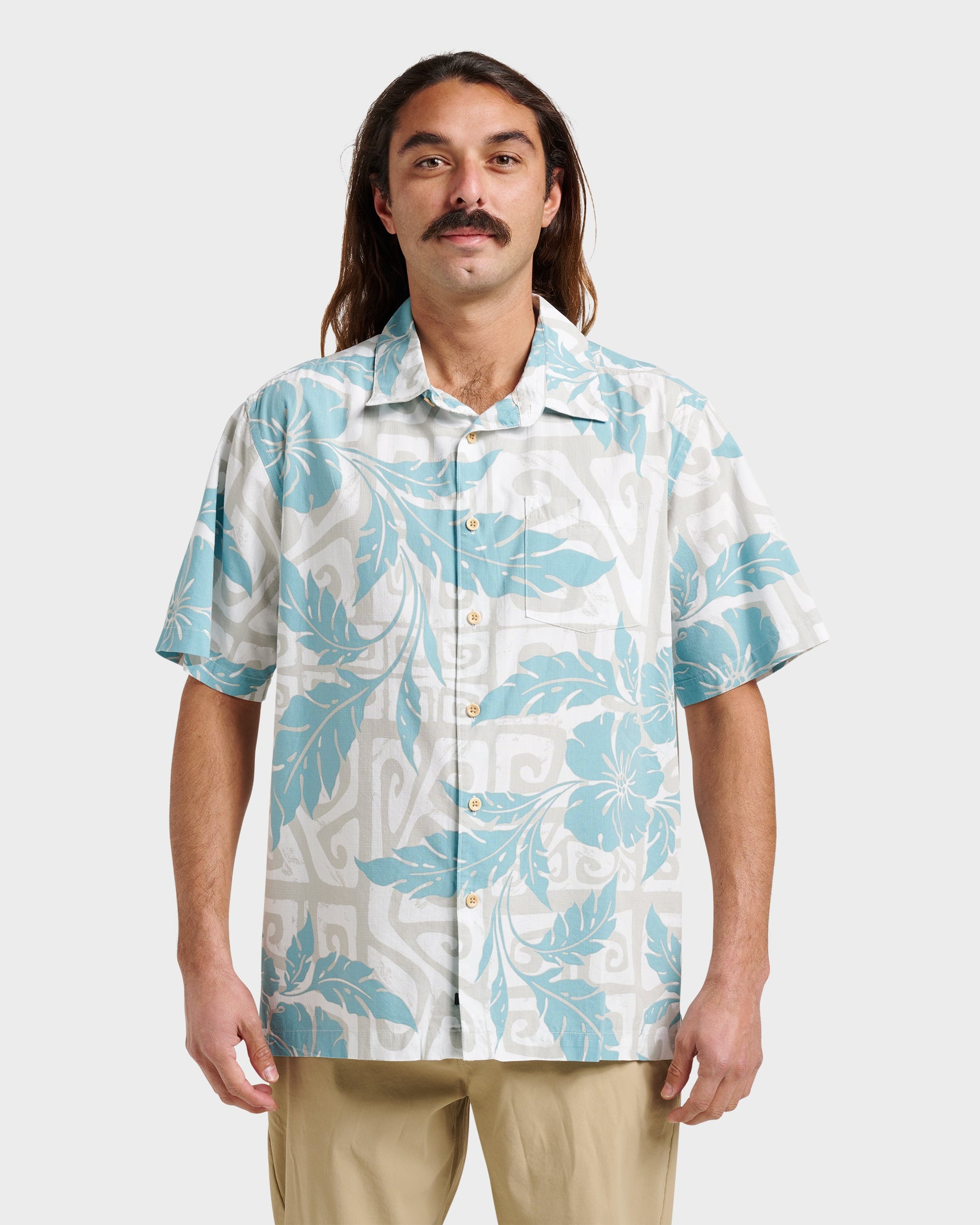 Quick Silver Waterman Beach Shack Shirt - White