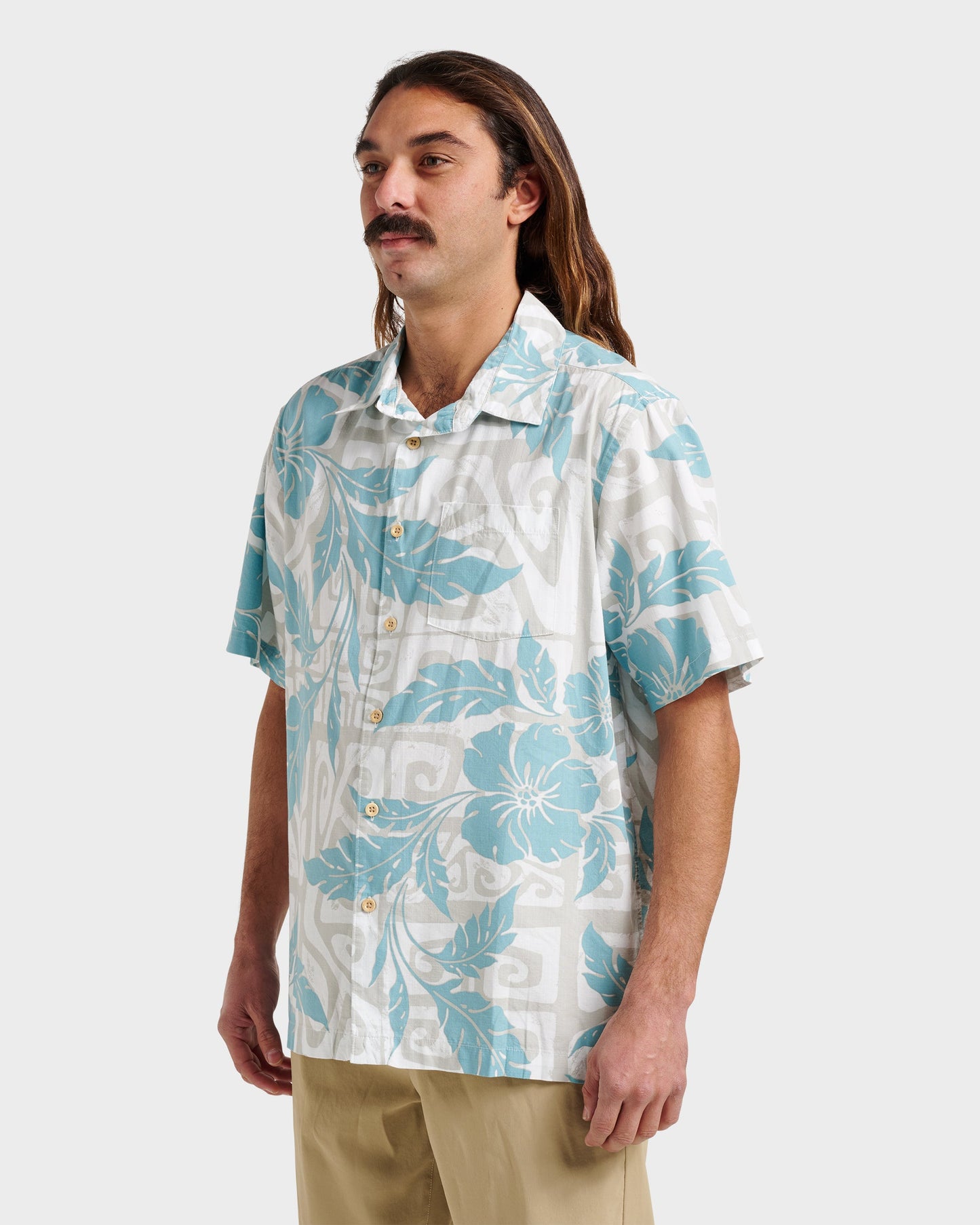 Quick Silver Waterman Beach Shack Shirt - White
