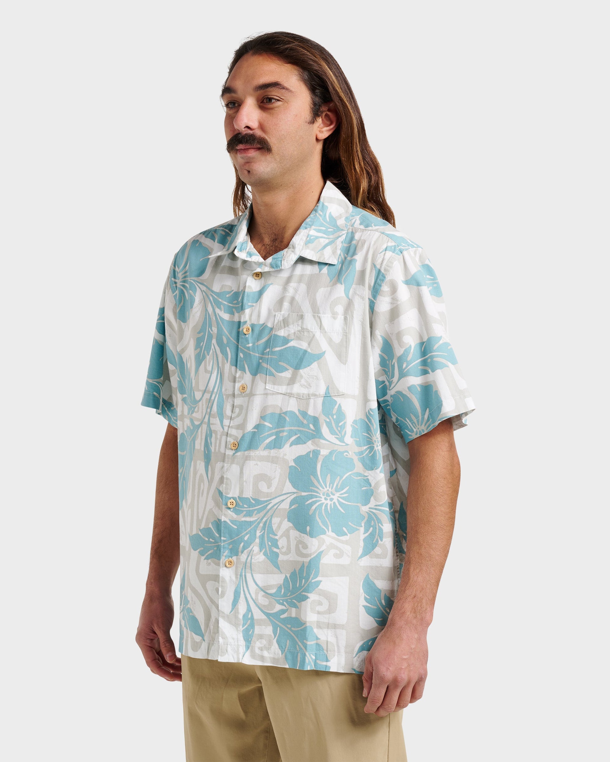 Quick Silver Waterman Beach Shack Shirt - White
