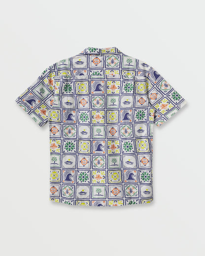 Quick Silver Quiksilver x Pacifico Baja Casual Short Sleeve Shirt - Off White
