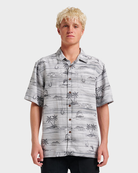 Quick Silver Waterman Island Daze Short Sleeve Shirt - Phantom