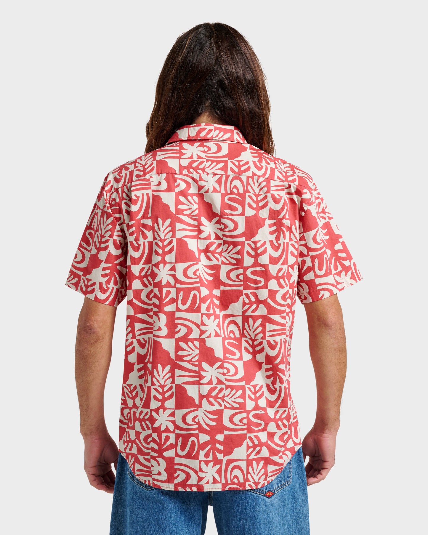 Quick Silver Terra Classic Stretch Short Sleeve Shirt - Mineral Red