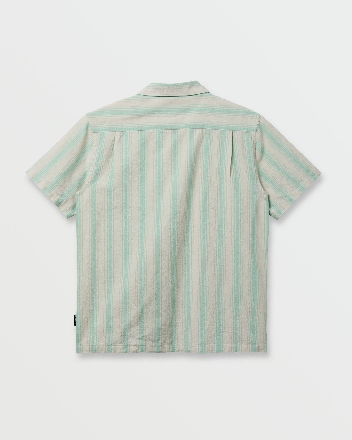 Quick Silver Oxford Stripe Casual Short Sleeve Shirt - Moonstruck