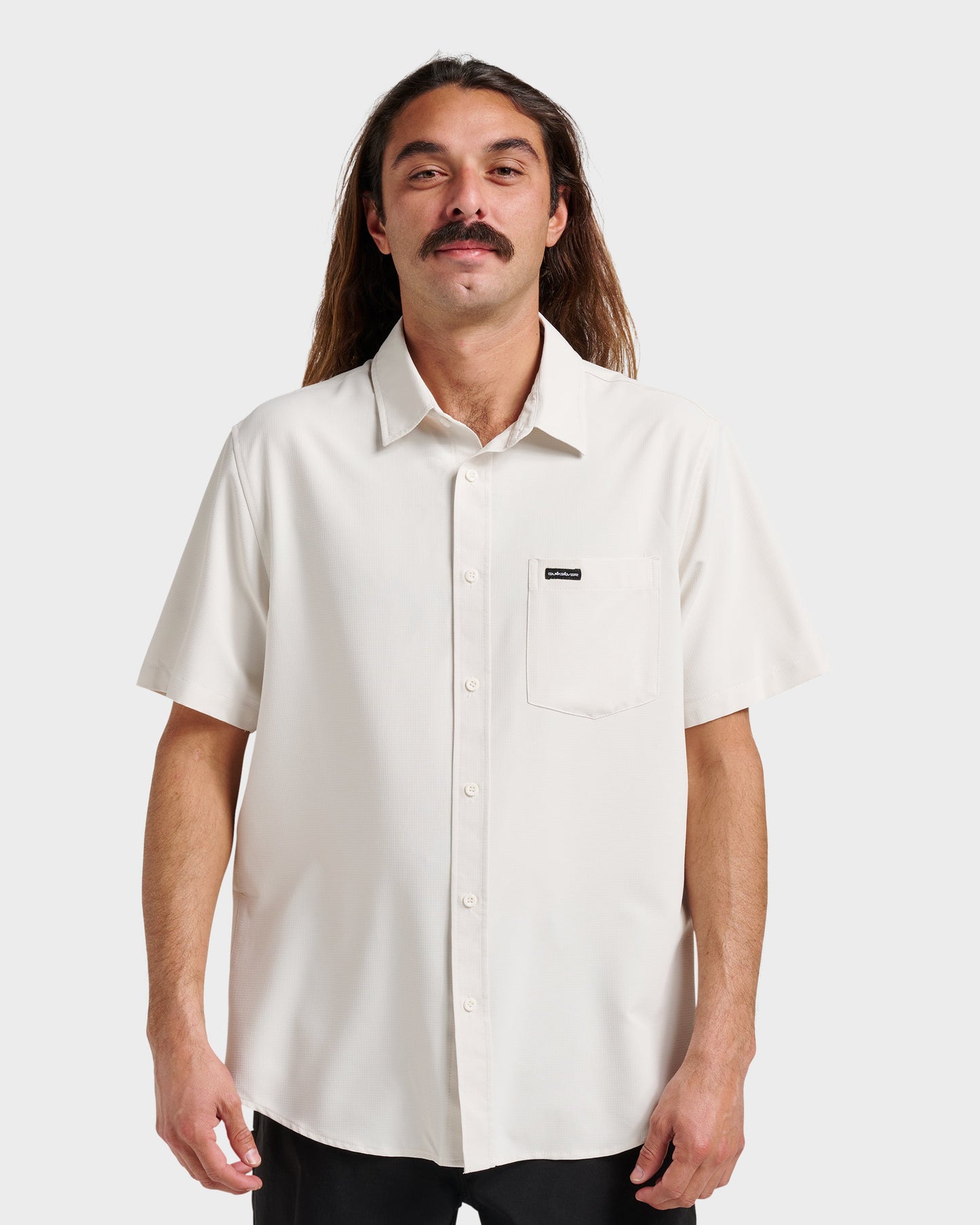 Quick Silver Allport Classic Short Sleeve Shirt - Silver Birch
