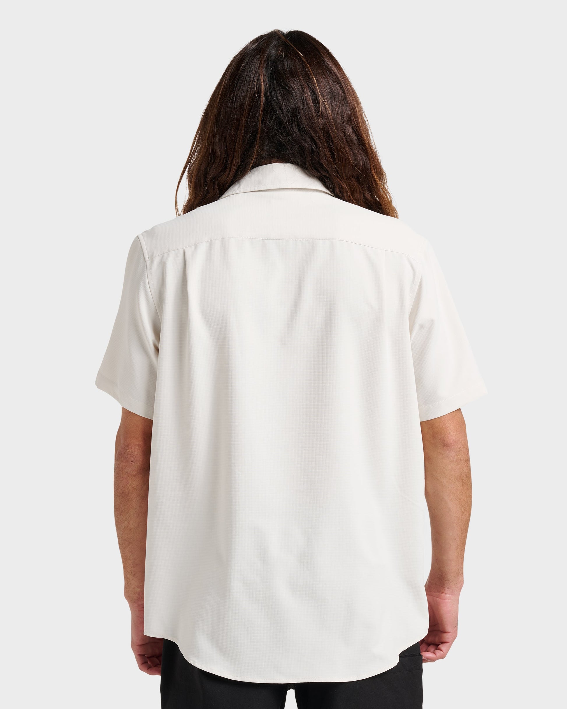 Quick Silver Allport Classic Short Sleeve Shirt - Silver Birch