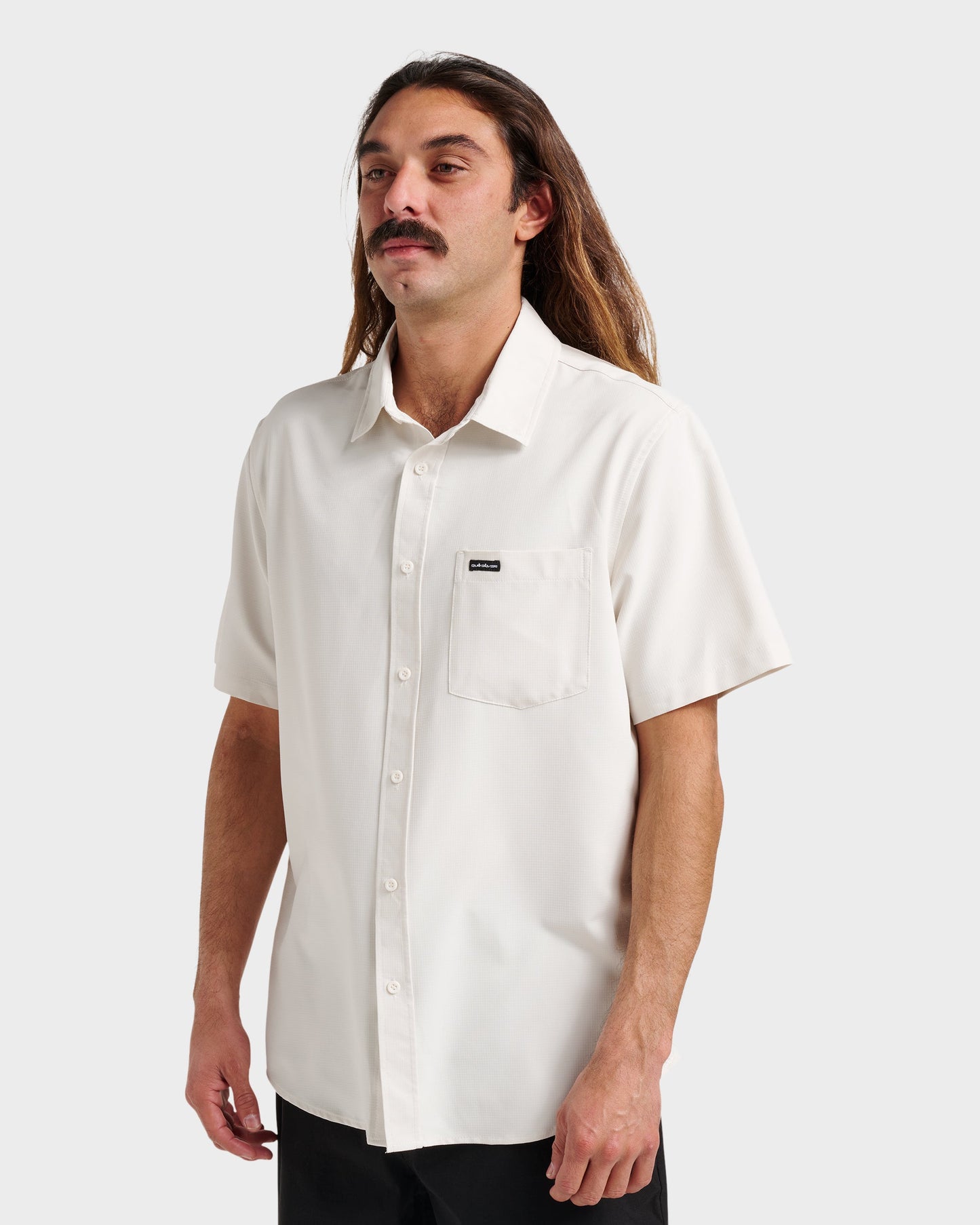 Quick Silver Allport Classic Short Sleeve Shirt - Silver Birch