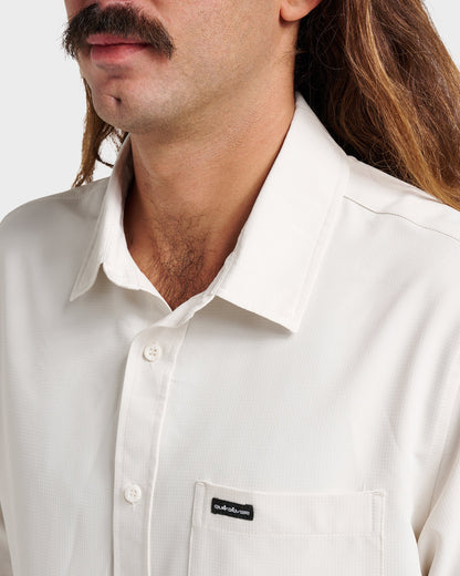 Quick Silver Allport Classic Short Sleeve Shirt - Silver Birch