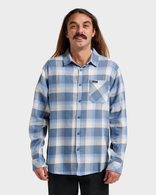 Quick Silver Penmar Check Flannel Shirt - China Blue