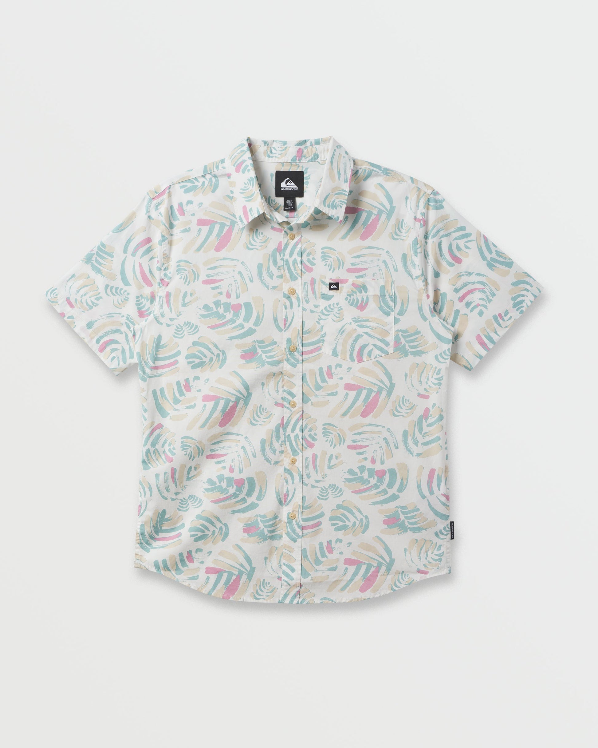 Quick Silver Shades Classic Stretch Short Sleeve Shirt - Off White