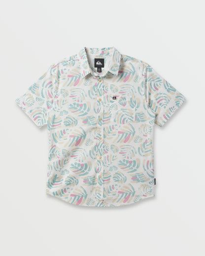 Quick Silver Shades Classic Stretch Short Sleeve Shirt - Off White