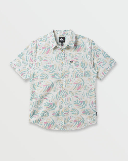 Quick Silver Shades Classic Stretch Short Sleeve Shirt - Off White
