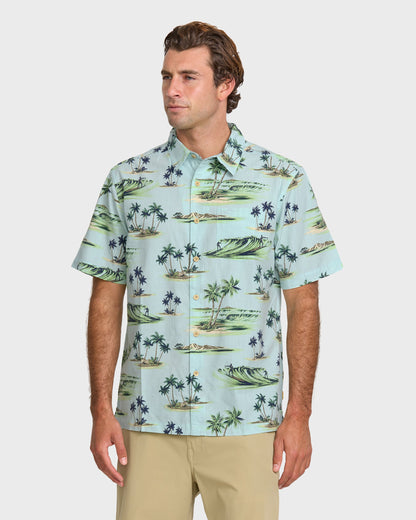 Quick Silver Waterman Day Dreamin' Shirt - Cool Blue