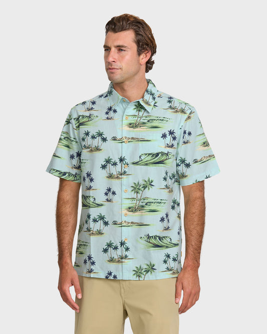 Quick Silver Waterman Day Dreamin' Shirt - Cool Blue