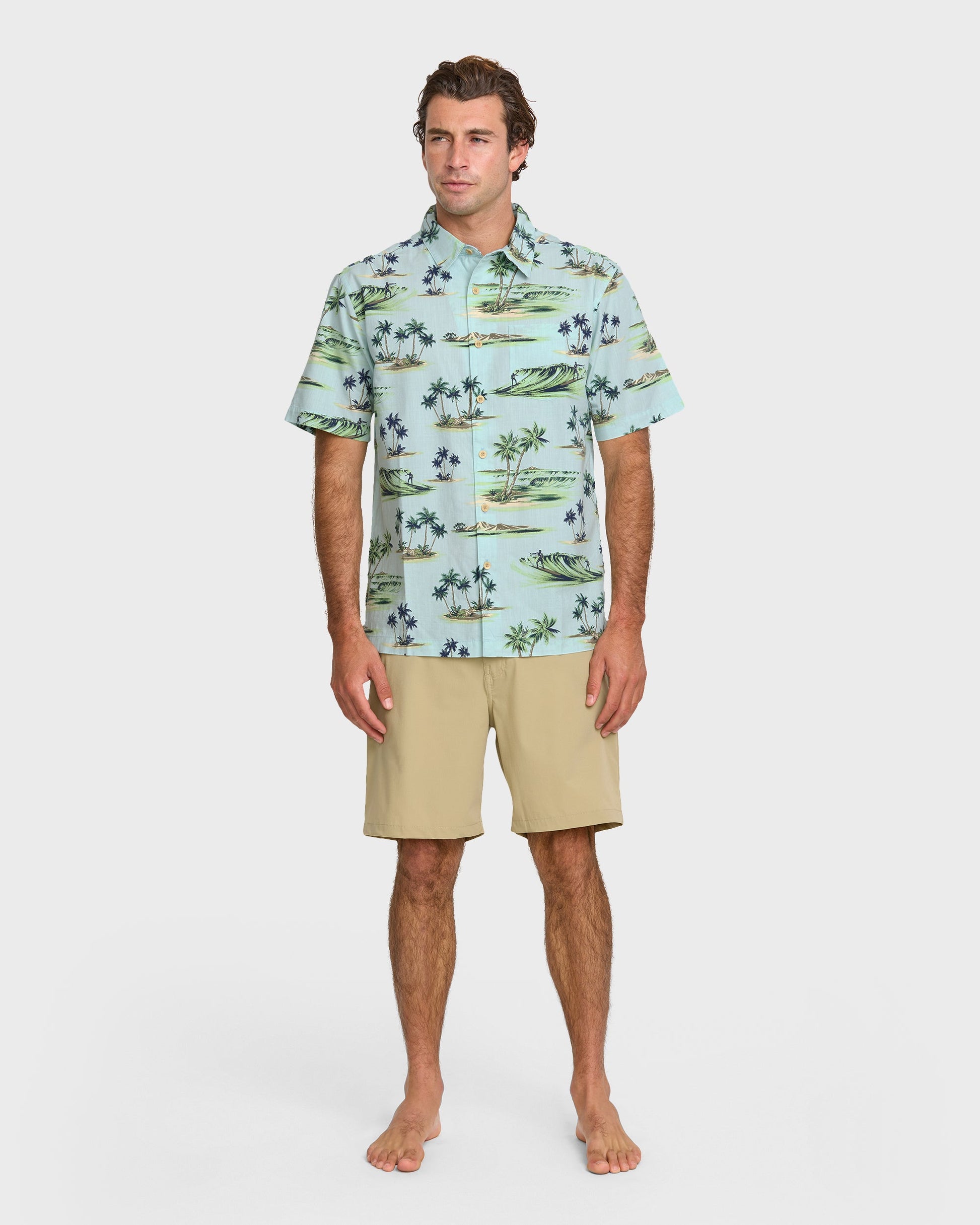 Quick Silver Waterman Day Dreamin' Shirt - Cool Blue