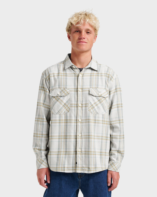 Quick Silver Waterman Bodie Flannel Shirt - Moonbeam