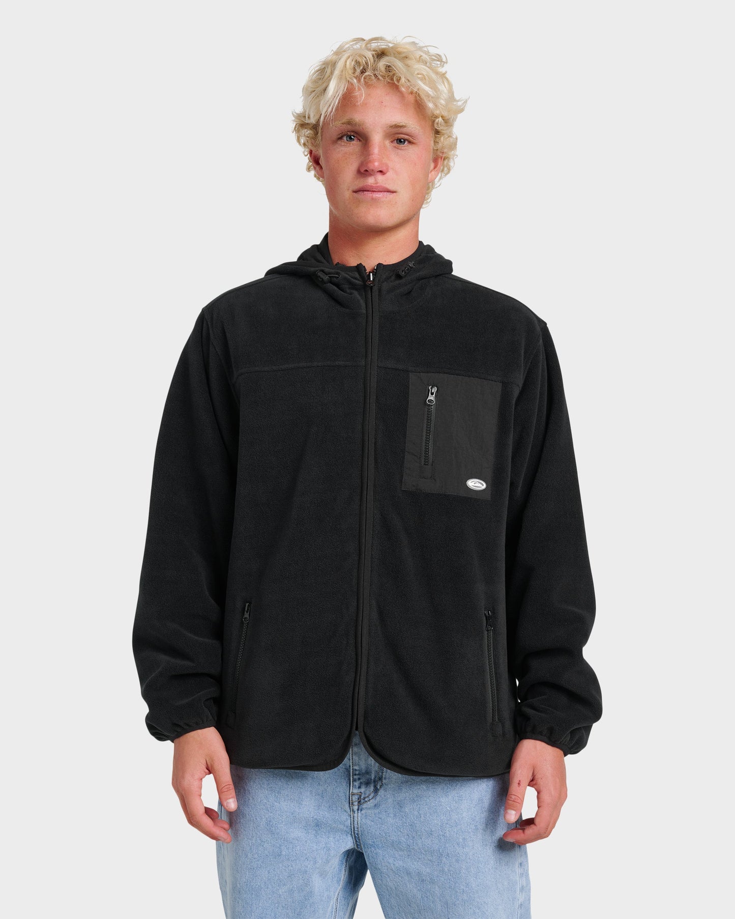 Quick Silver Reversible Zip Hoodie - Black