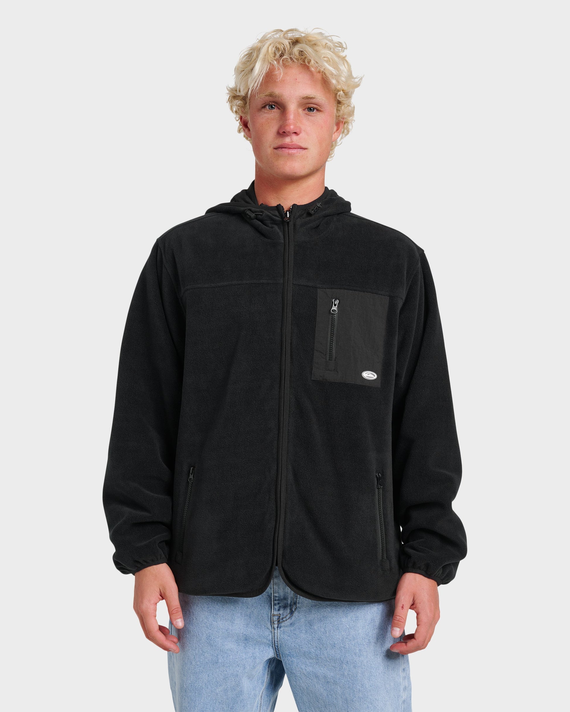 Quick Silver Reversible Zip Hoodie - Black