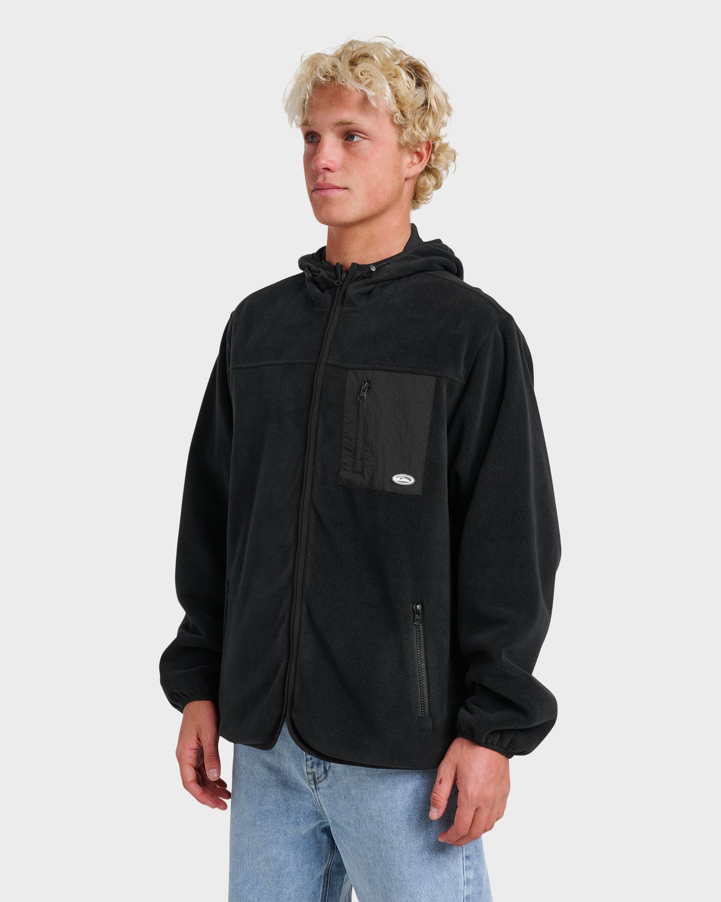 Quick Silver Reversible Zip Hoodie - Black
