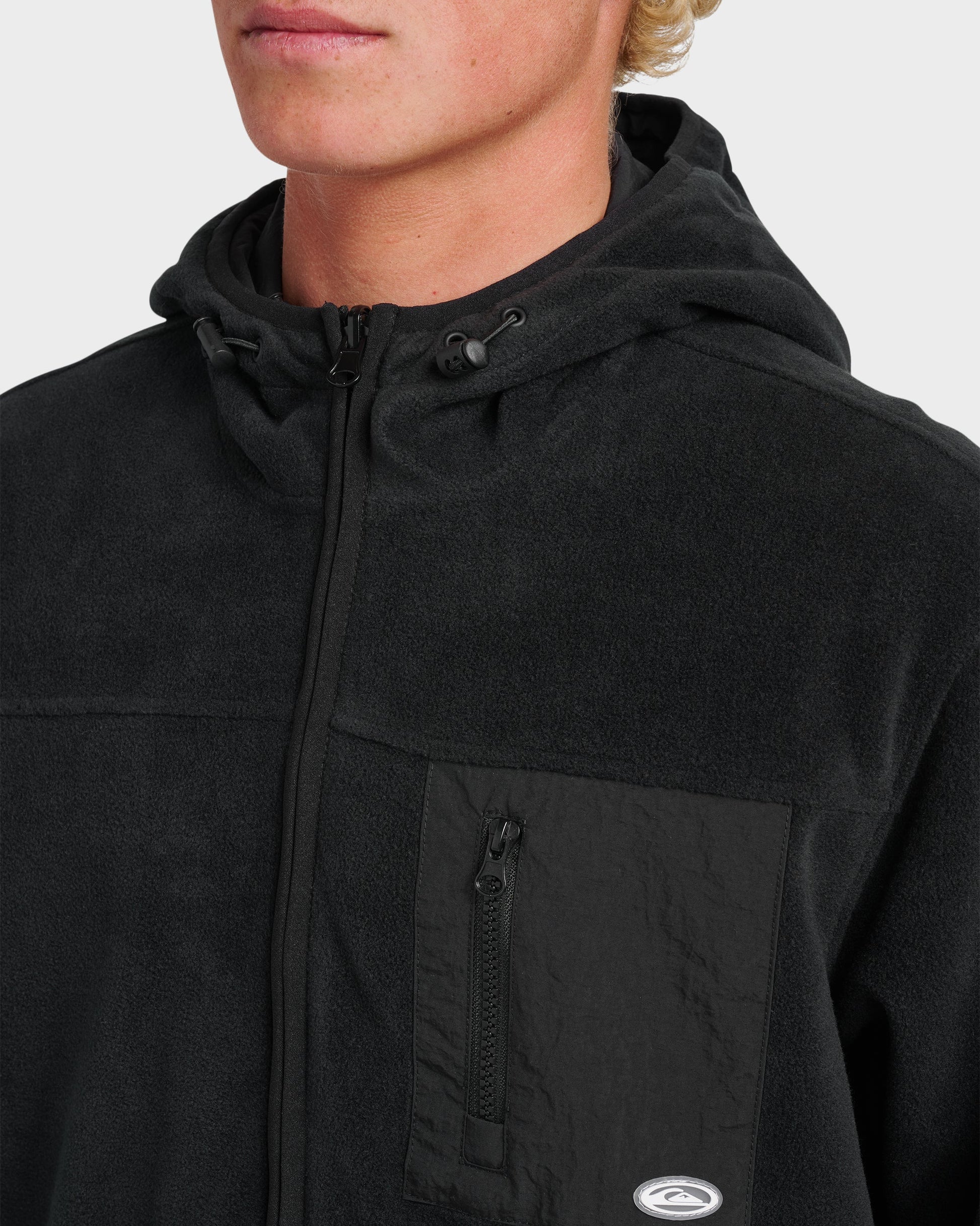 Quick Silver Reversible Zip Hoodie - Black
