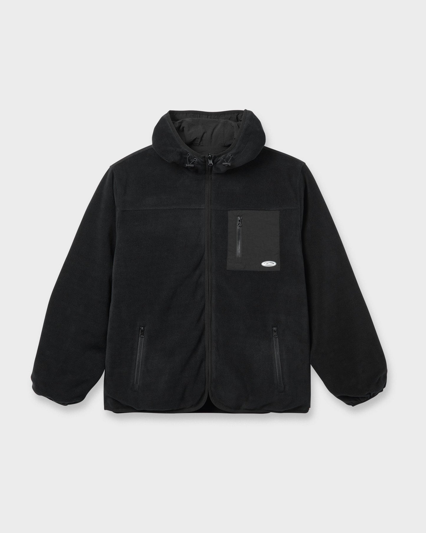 Quick Silver Reversible Zip Hoodie - Black