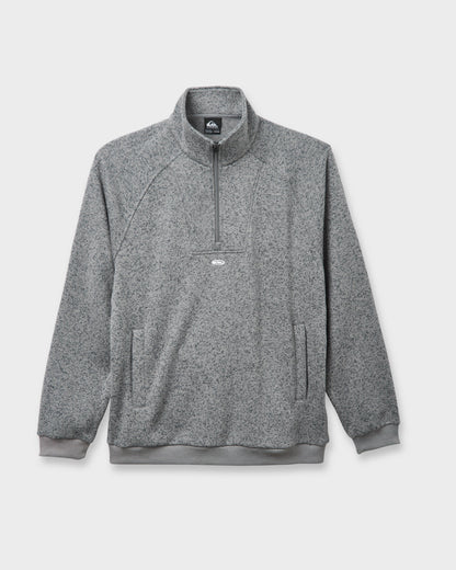 Quick Silver Keller Half Zip Mock Sweatshirt - Smoked Gray Heather