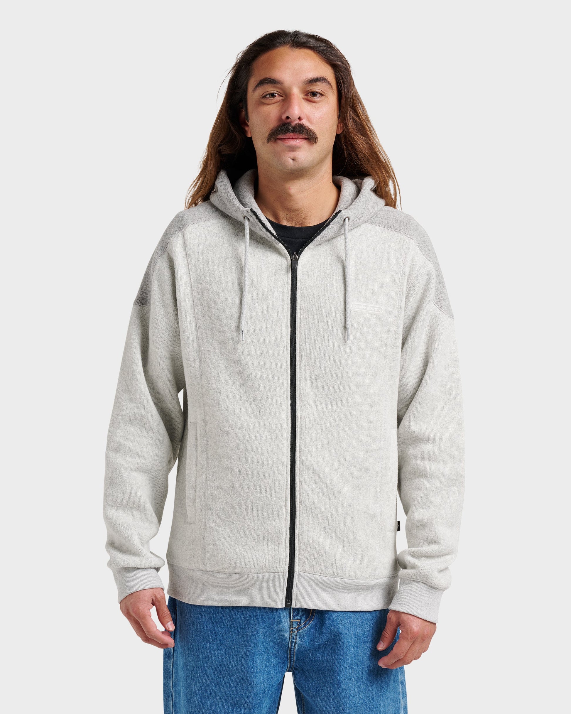 Quick Silver Keller Zip Hoodie - Light Gray Heather