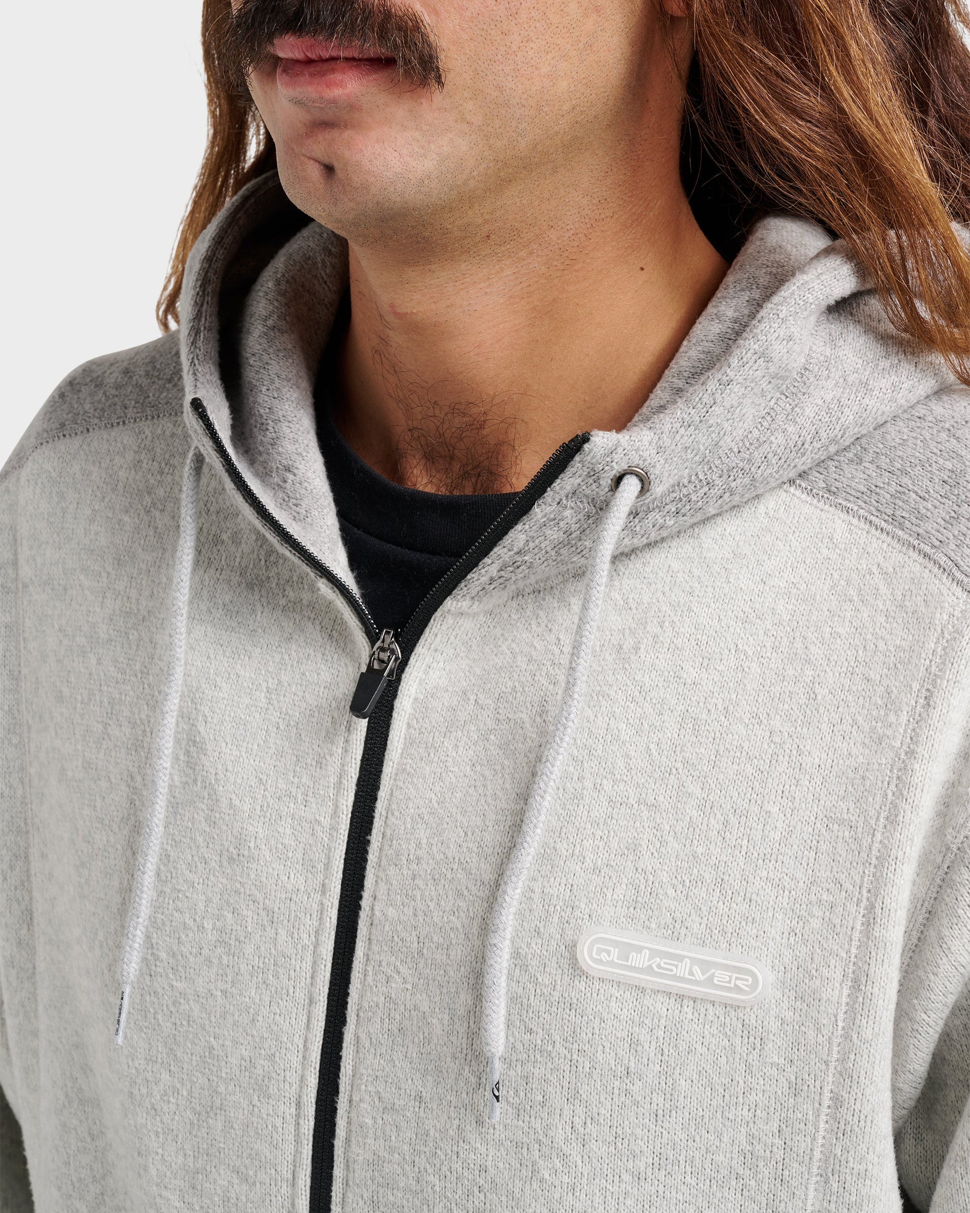 Quick Silver Keller Zip Hoodie - Light Gray Heather