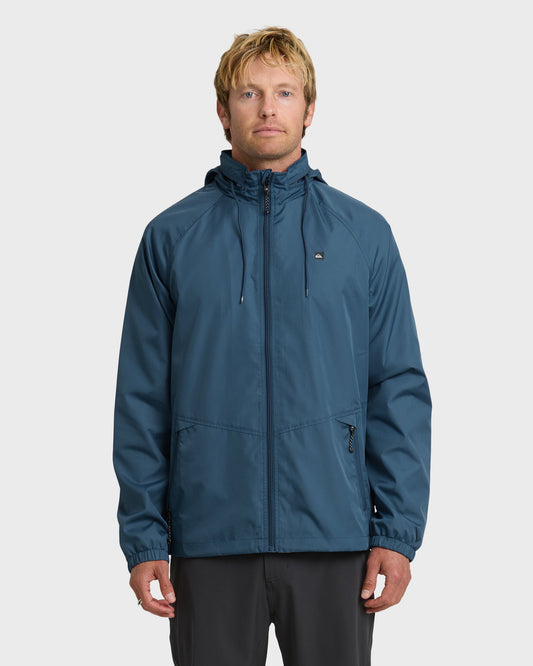Quick Silver Waterman Shell Shock Water-Resistant Windbreaker - Ensign Blue