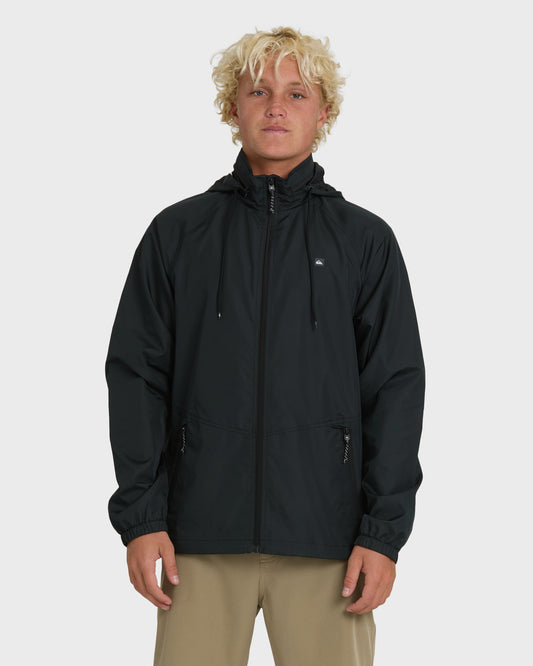 Quick Silver Waterman Shell Shock Water-Resistant Windbreaker - Black