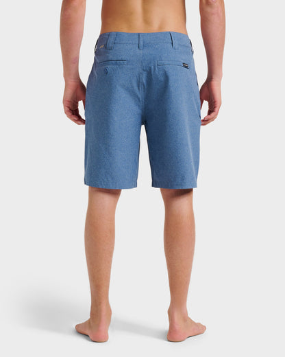 Quick Silver Union Heather 20" Amphibian Hybrid Shorts - Indigo Mist