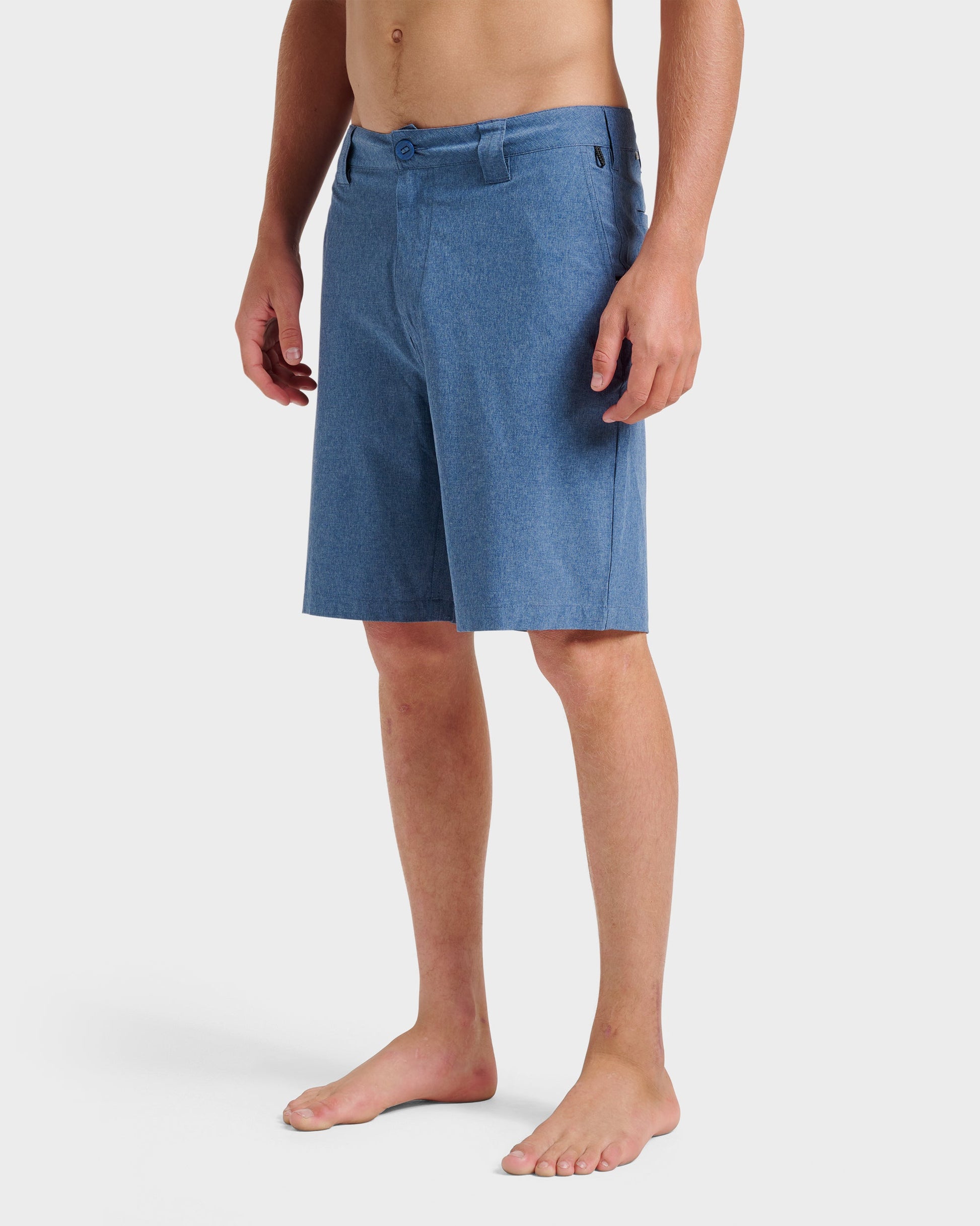 Quick Silver Union Heather 20" Amphibian Hybrid Shorts - Indigo Mist