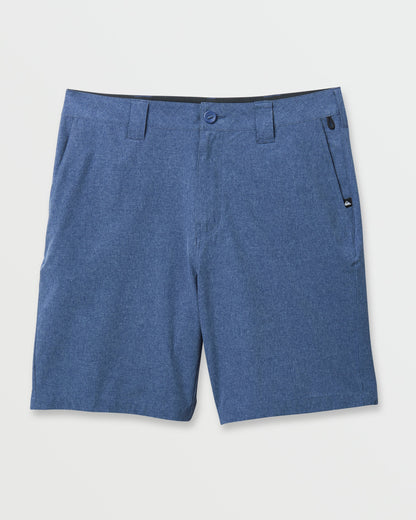 Quick Silver Union Heather 20" Amphibian Hybrid Shorts - Indigo Mist