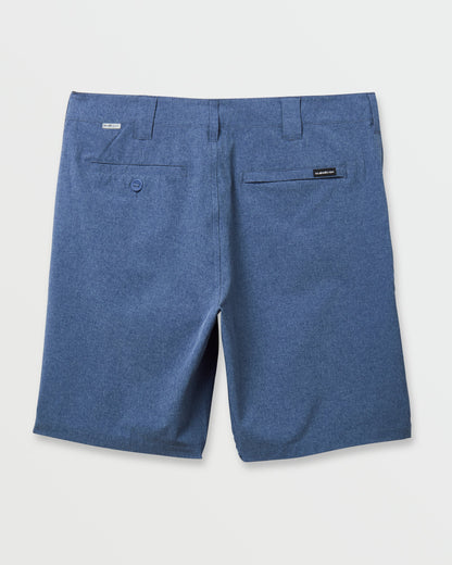 Quick Silver Union Heather 20" Amphibian Hybrid Shorts - Indigo Mist