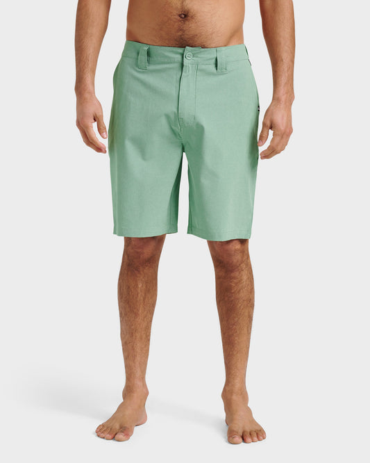 Quick Silver Union Heather 20" Amphibian Hybrid Shorts - Granite Green