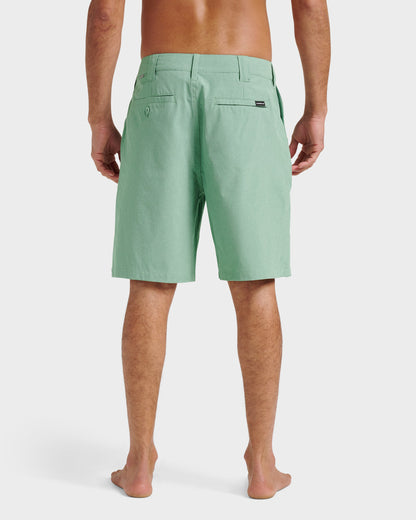 Quick Silver Union Heather 20" Amphibian Hybrid Shorts - Granite Green