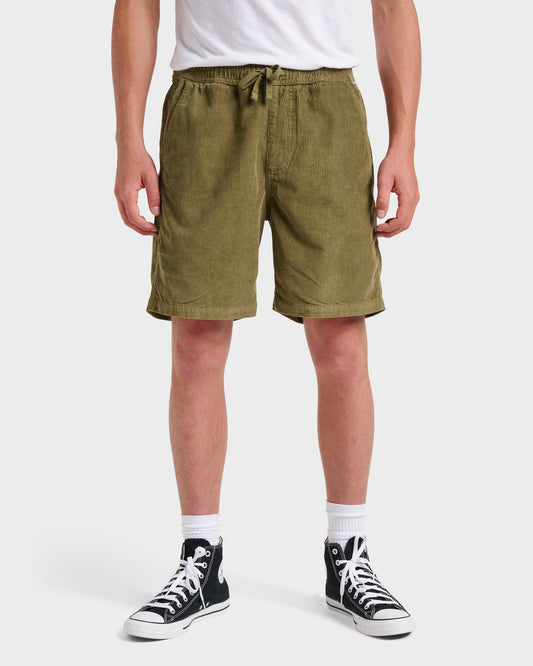 Quick Silver Taxer Corduroy Shorts - Aloe