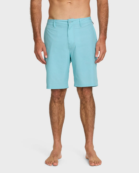 Quick Silver Union Heather 20" Amphibian Hybrid Shorts - Aqua Blue