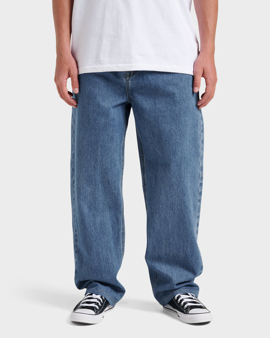 Quick Silver Baggy Denim Pants - Medium Indigo