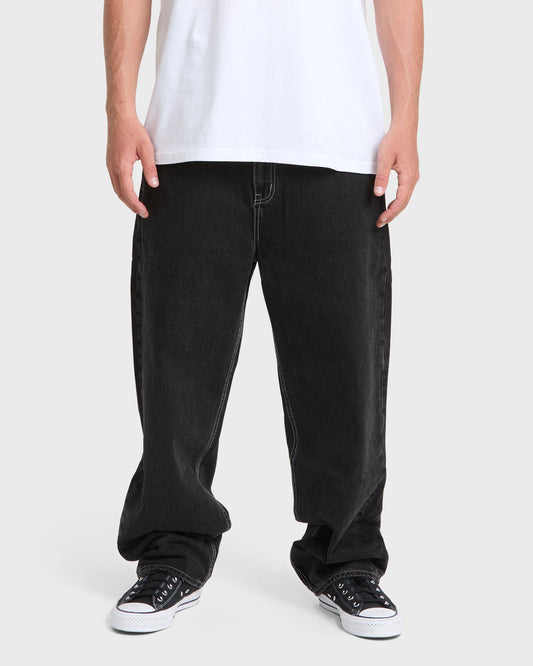 Quick Silver Baggy Denim Pants - Black Wash