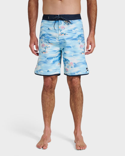 Quick Silver Surfsilk Tropical Surf 19" Boardshorts - Total Eclipse