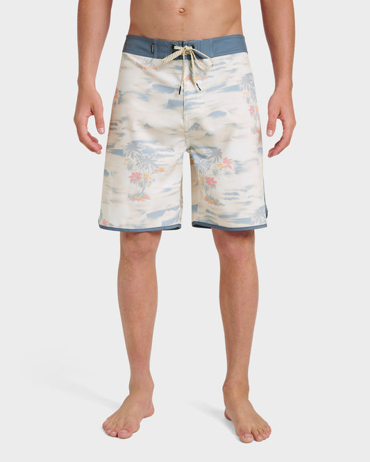 Quick Silver Surfsilk Tropical Surf 19" Boardshorts - Moonstruck